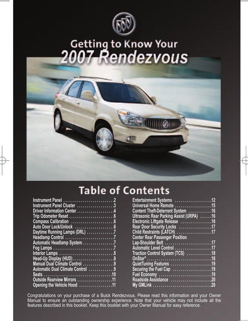 Buick 2007 Rendezvous Assembly instructions