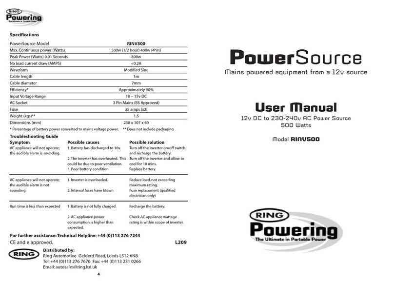 Ring Powering RINV500 PowerSource user manual
