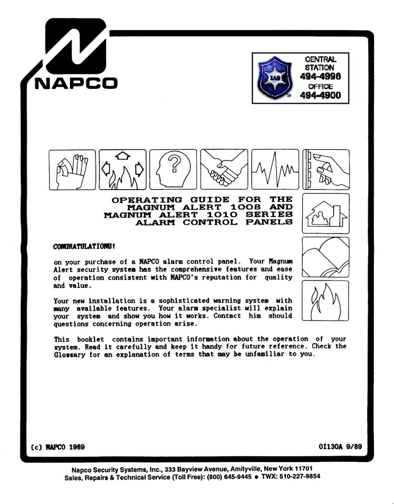 NAPCO Magnum Alert 1008 series operating guide