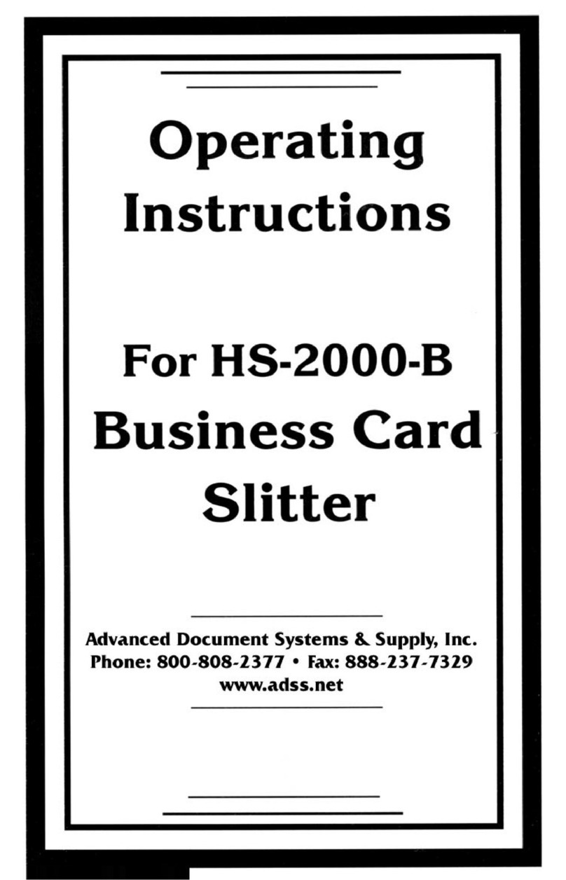 ADSS HS-2000-B operating instructions
