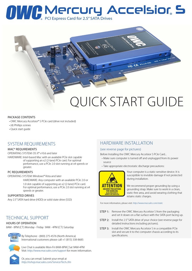 OWC Mercury Accelsior S quick start guide