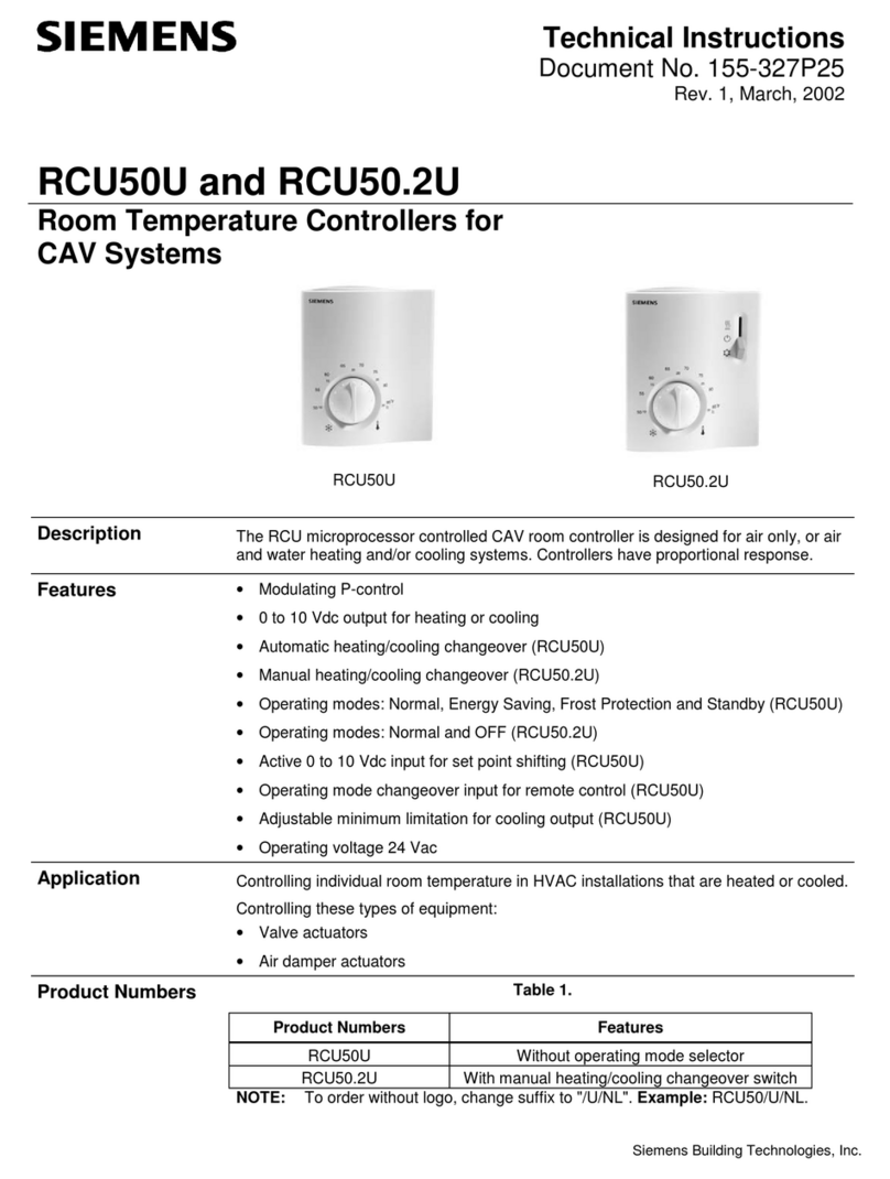 Siemens RCU50U Owner's manual