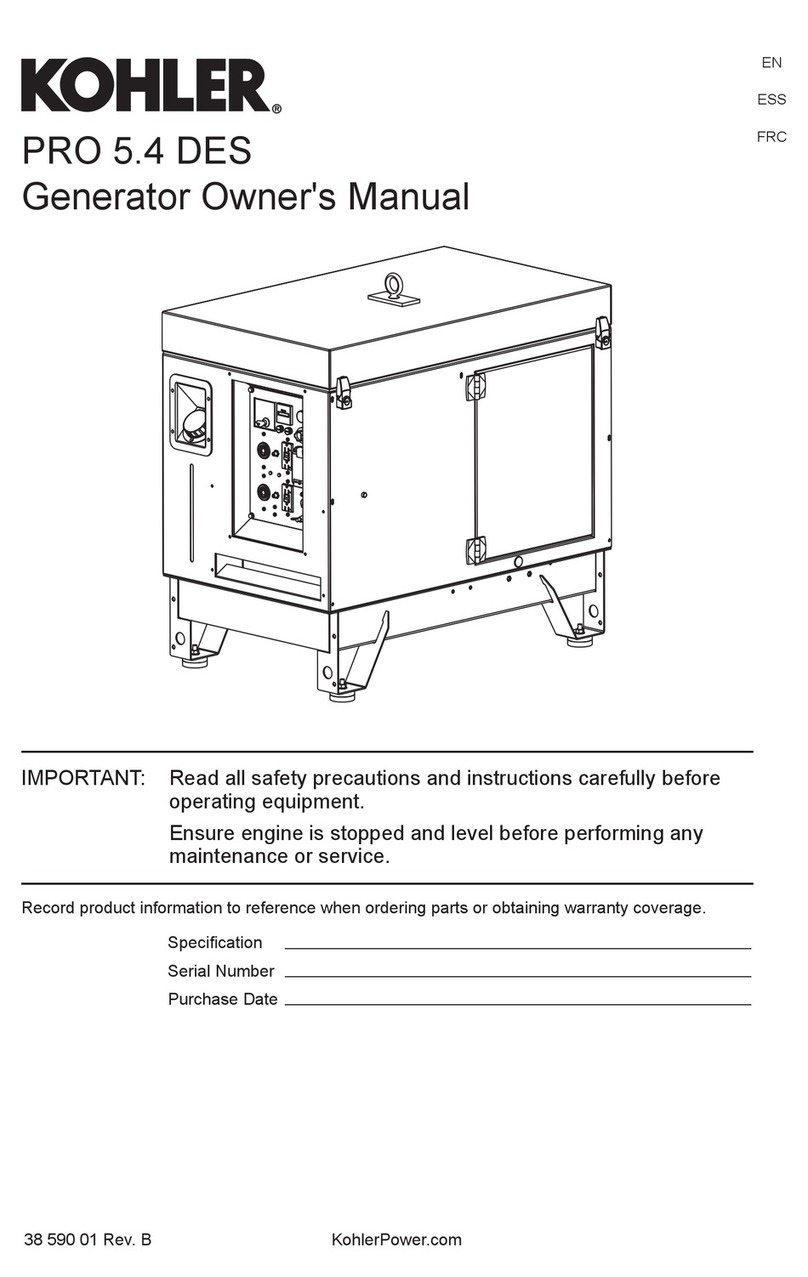 Kohler PRO 5.4 DES User manual