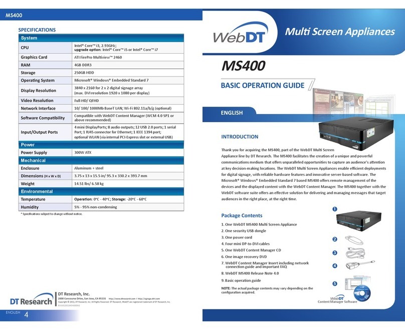 WebDT MS400 Assembly instructions