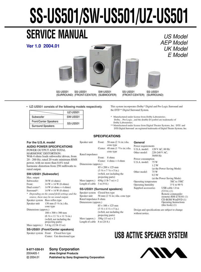 Sony SS-US501 Service manual