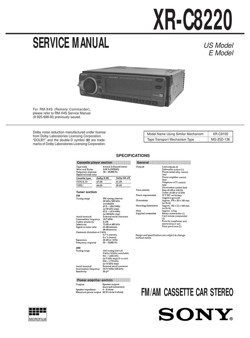 Sony XR-C8220 User manual