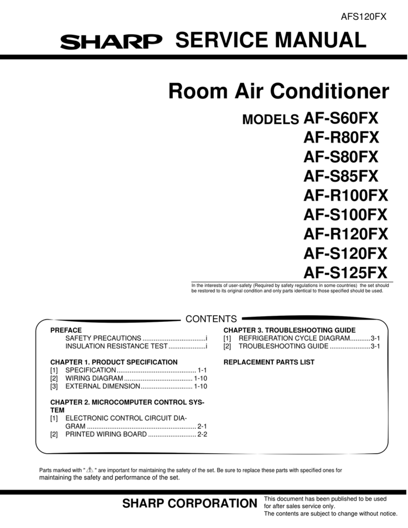 Sharp AFS60FX - 6,000 BTU Compact Air Conditioner User manual