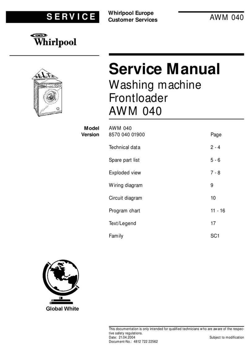 Whirlpool AWM 040 Service manual
