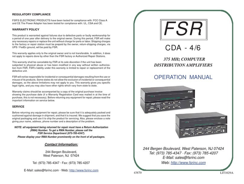 FSR CDA-4 User manual