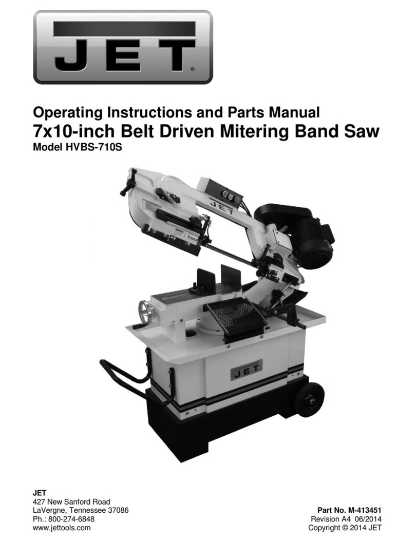 Jet HVBS-710S Operating instructions and parts manual