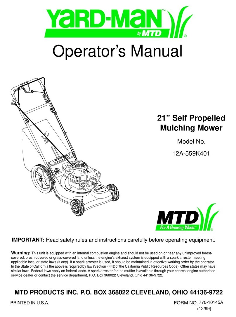 Yard-Man Yard-Man 12A-559K401 User manual