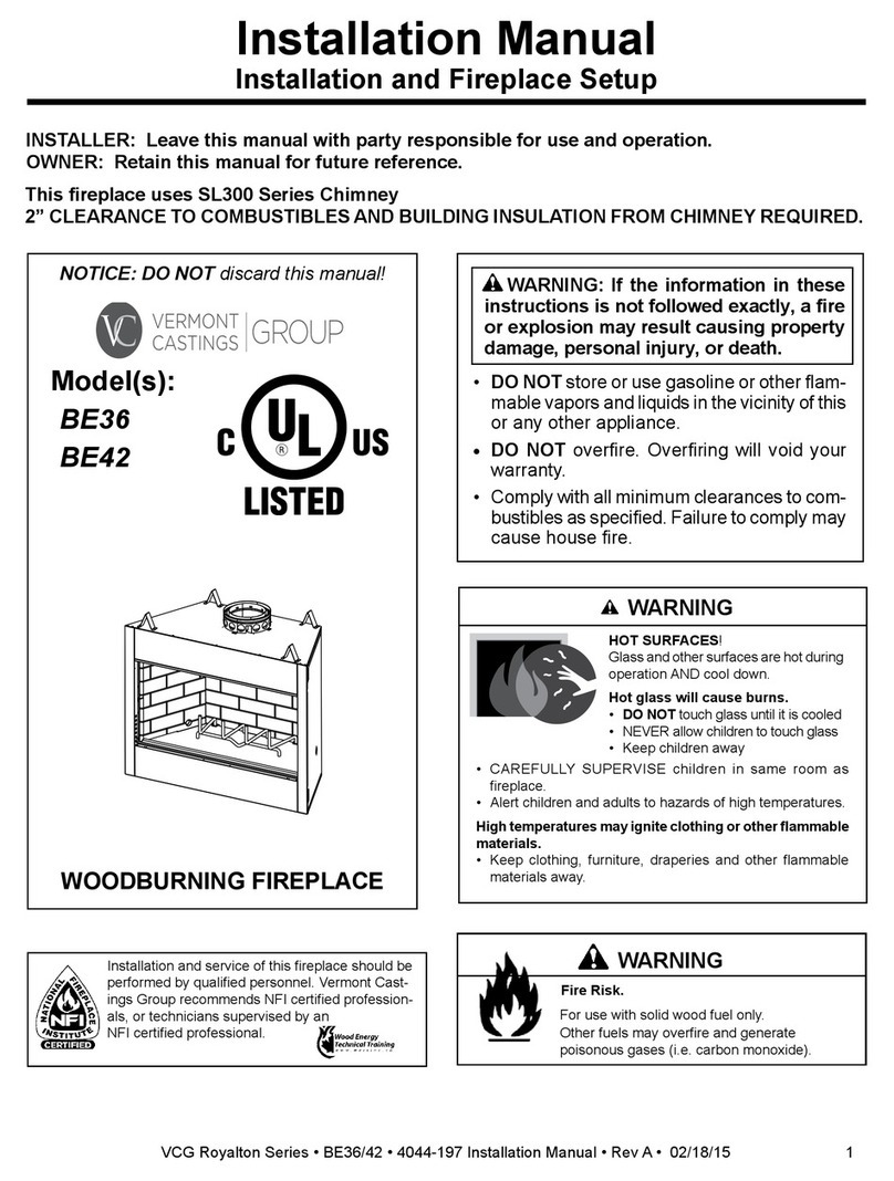 Vermont Castings BE36 User manual