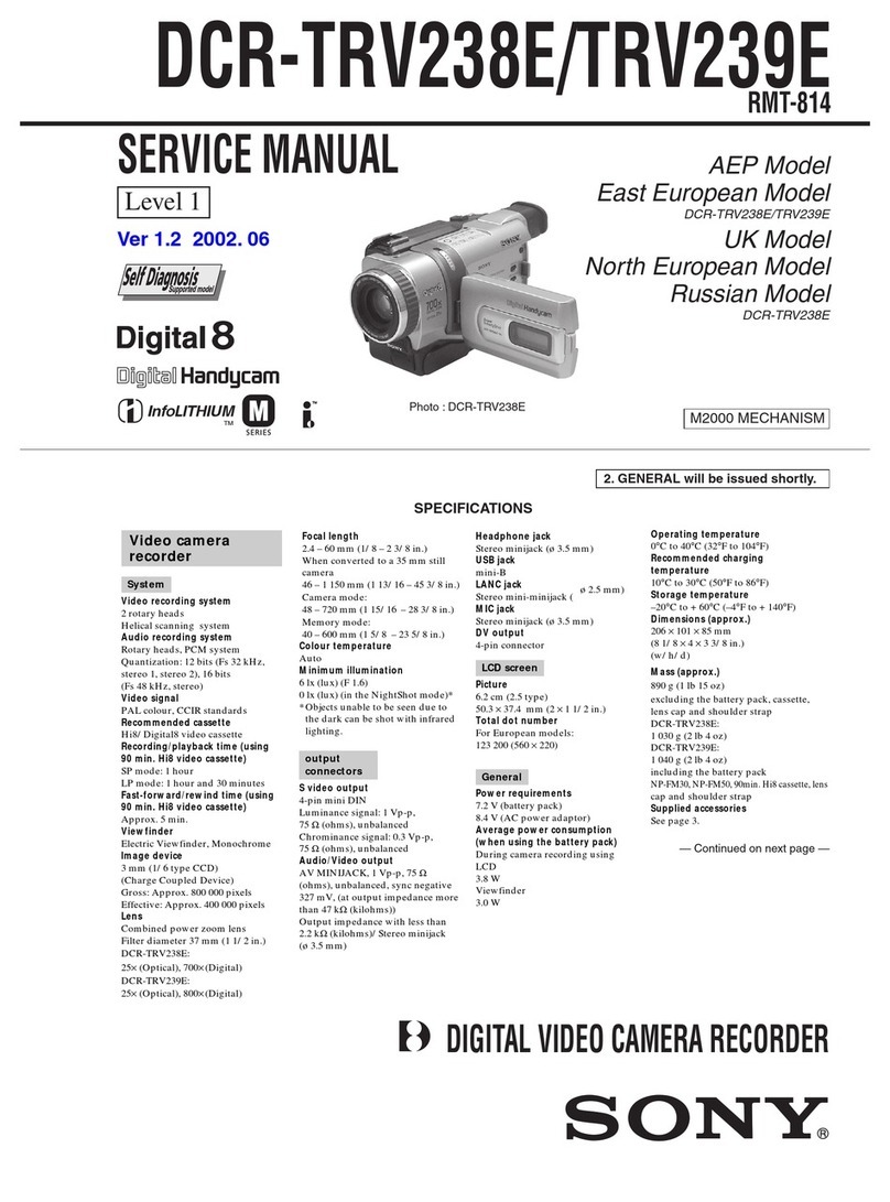 Sony Handycam Digital8 DCR-TRV238E Service manual