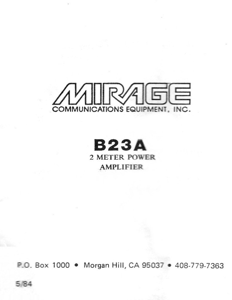 Mirage B23A User manual