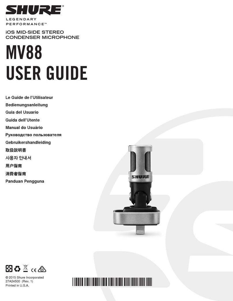 Shure LEGENDARY PERFORMANCE MV88 user guide