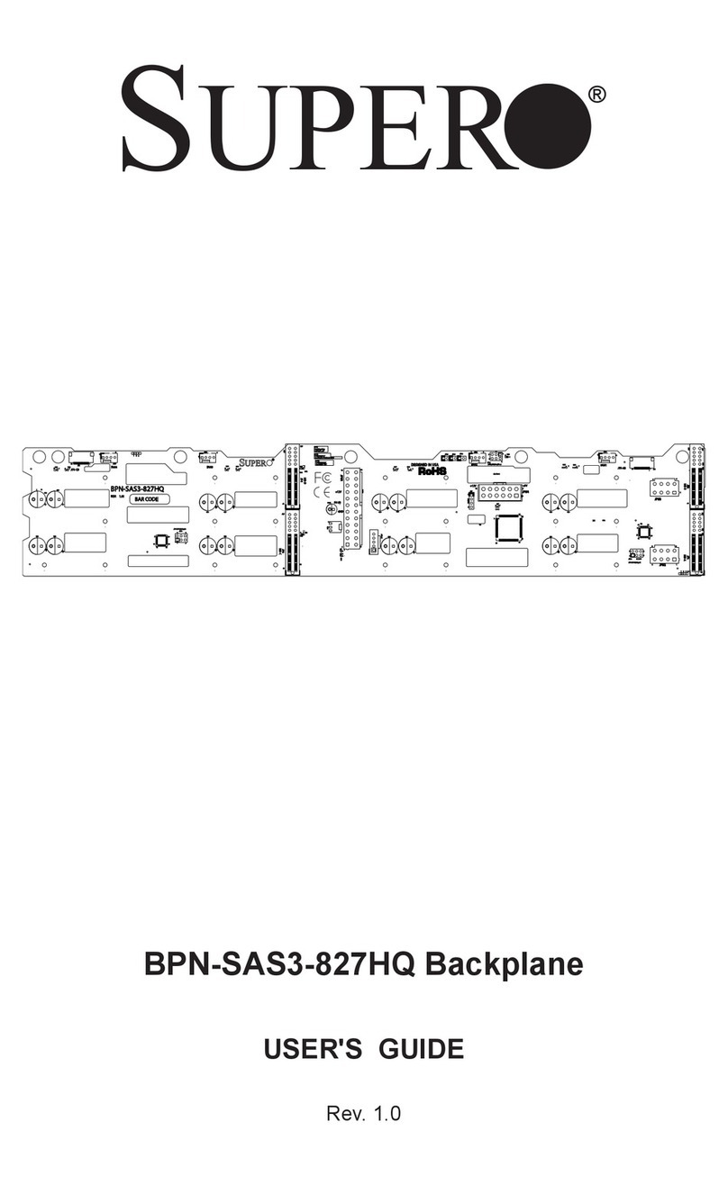 Supero BPN-SAS3-827HQ Backplane user guide
