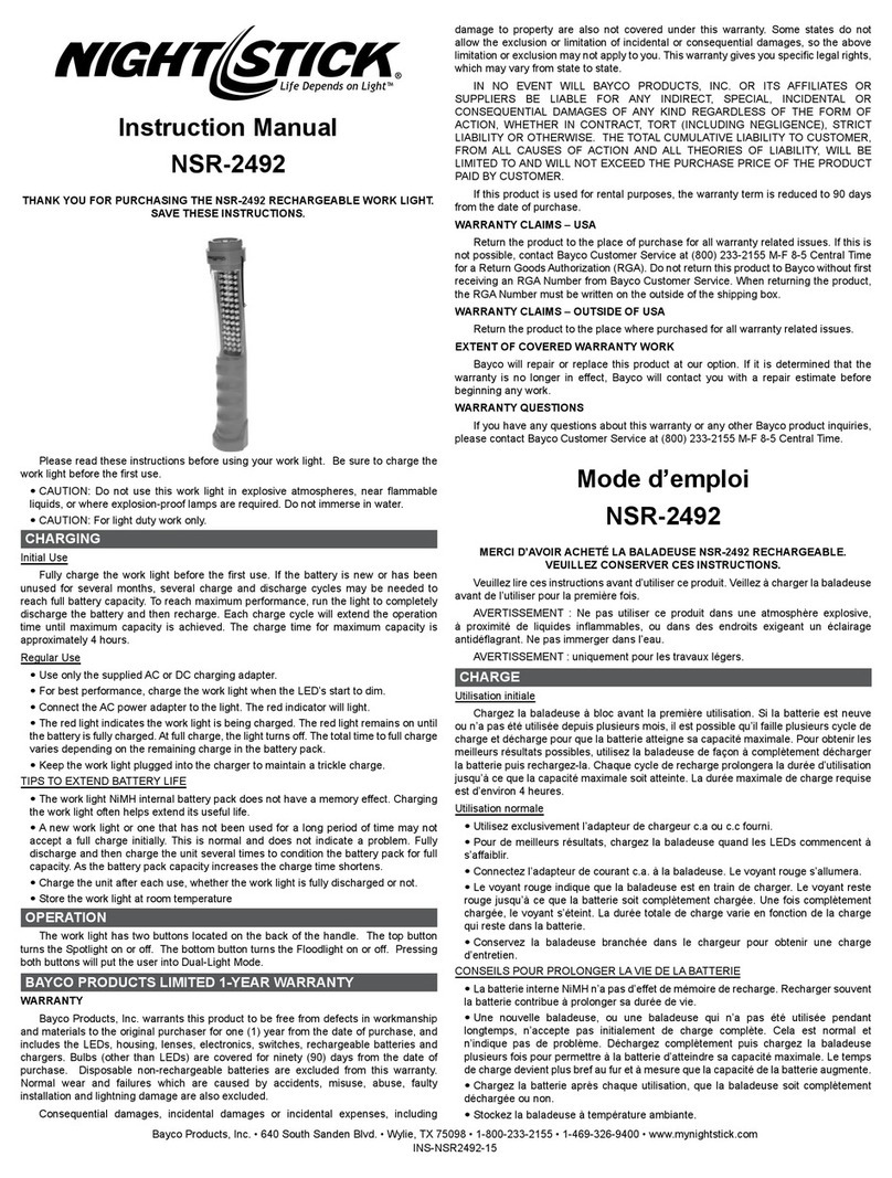 Night Stick NSR-2492 instruction manual