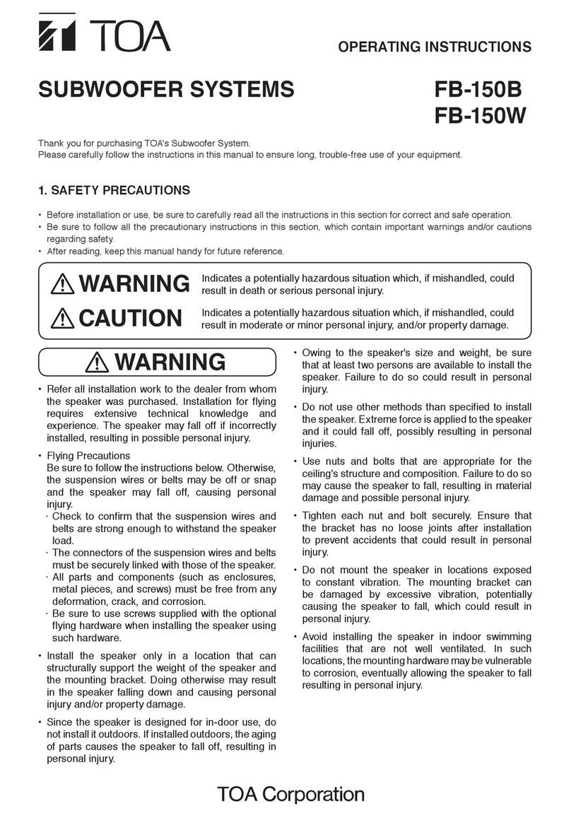 Toa FB-150B operating instructions