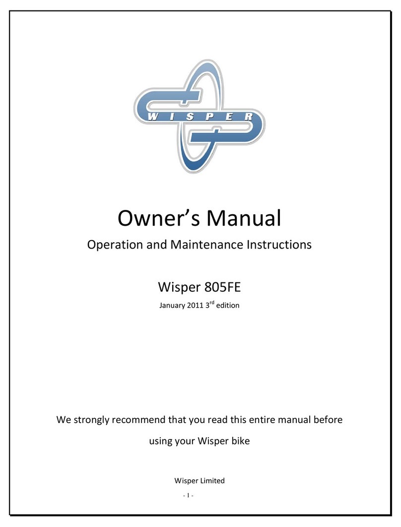 Wisper 805FE owner's manual