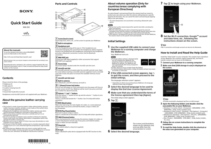 Sony Walkman NW-ZX2 User manual