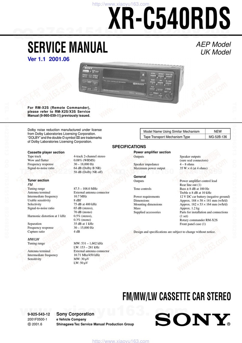 Sony XR-C540RDS User manual