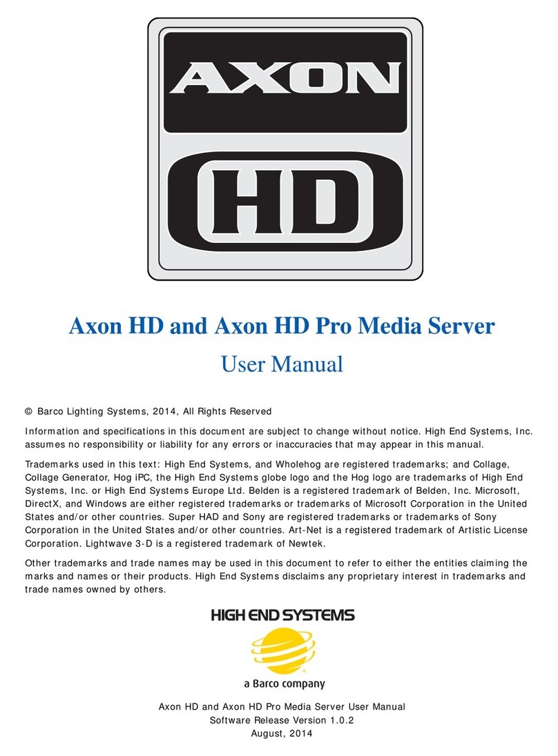 High End Systems Axon HD user manual