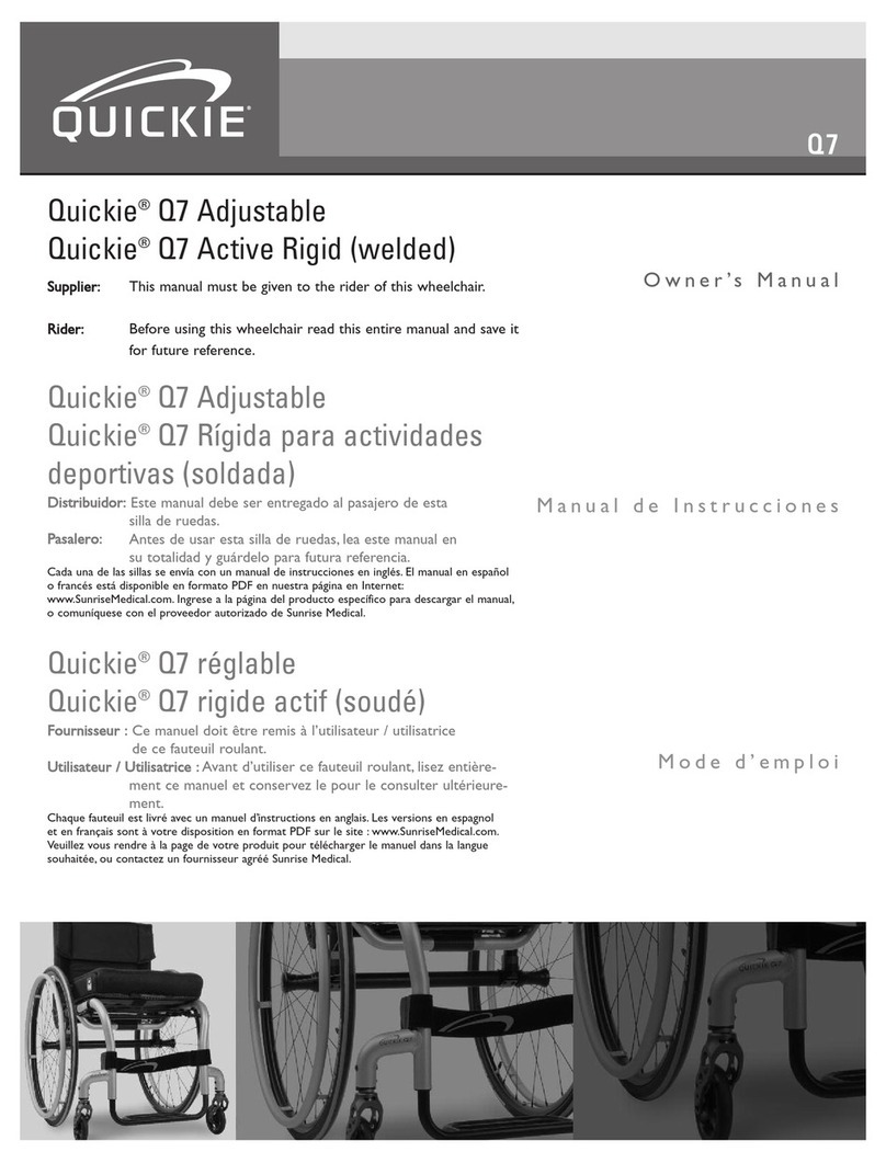Quickie Q7 Adjustable User manual
