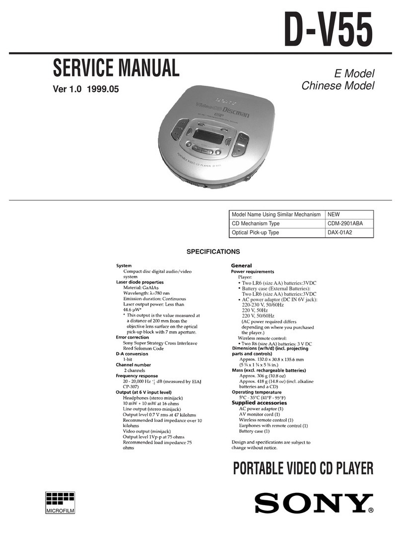 Sony D-V55 User manual