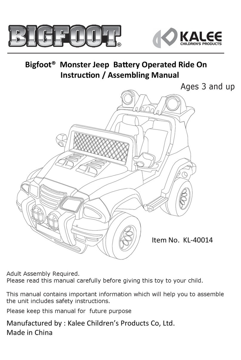 Kalee Bigfoot Monster Jeep Instruction/assembling manual