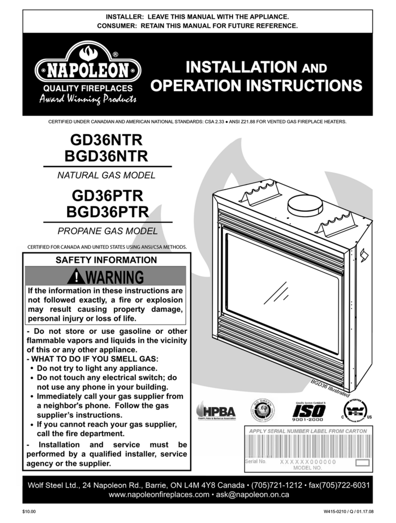 Napoleon GD36NTR User manual