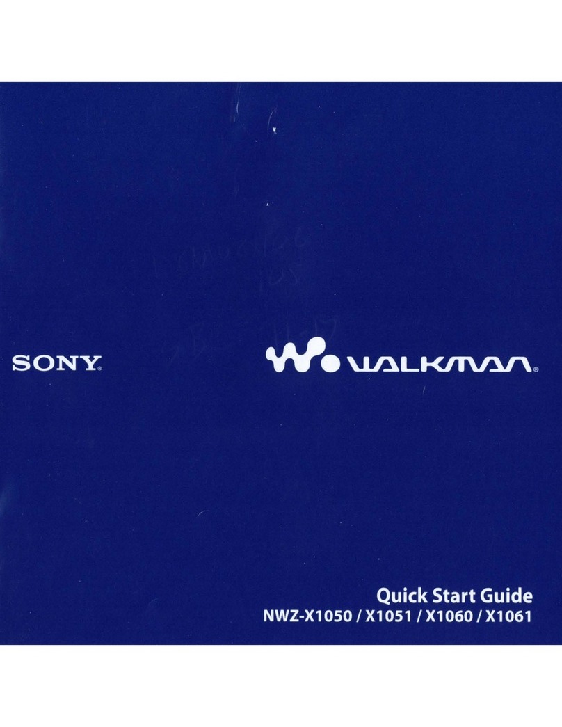 Sony NWZ-X1050 User manual