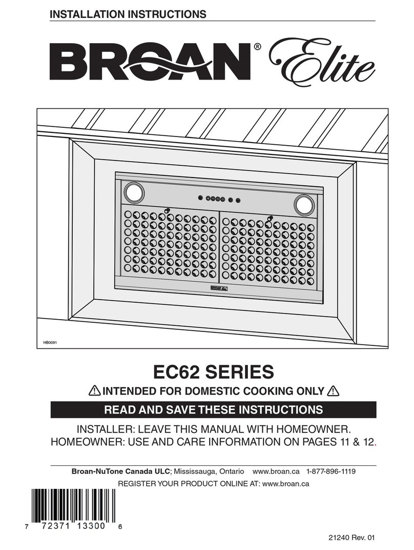 Broan EC62 SERIES User manual