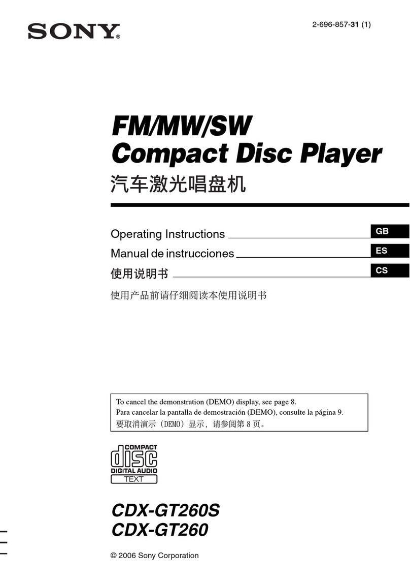 Sony CDX-GT260S User manual
