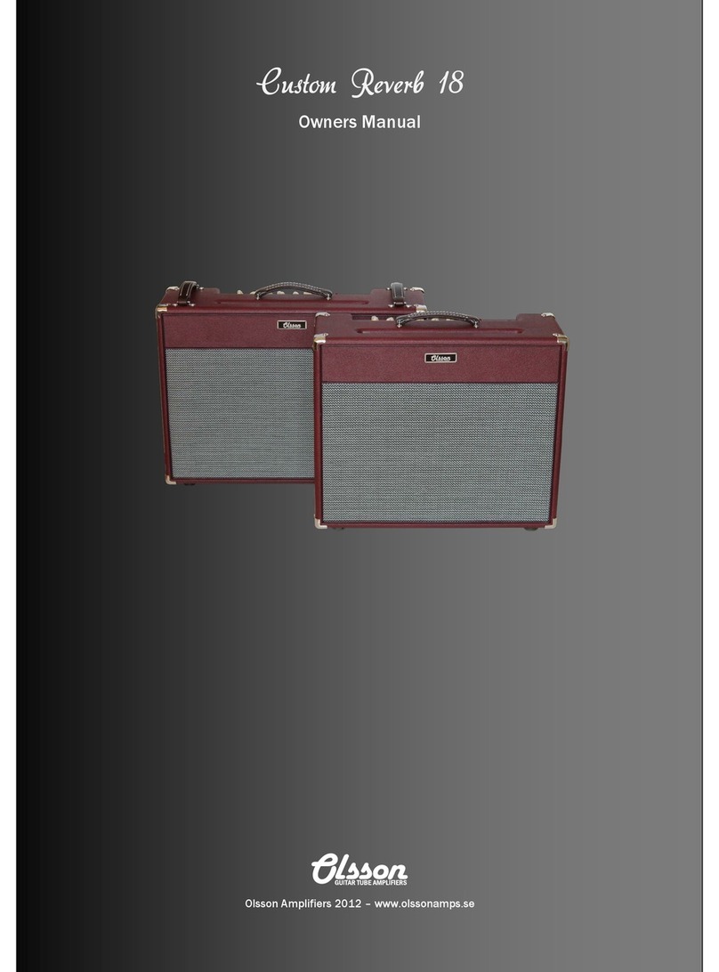 Olsson Custom Reverb 18 owner's manual