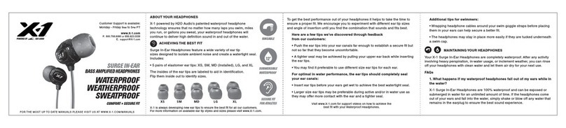 H2O Audio X-1 User manual H2O Audio X-1 User manual