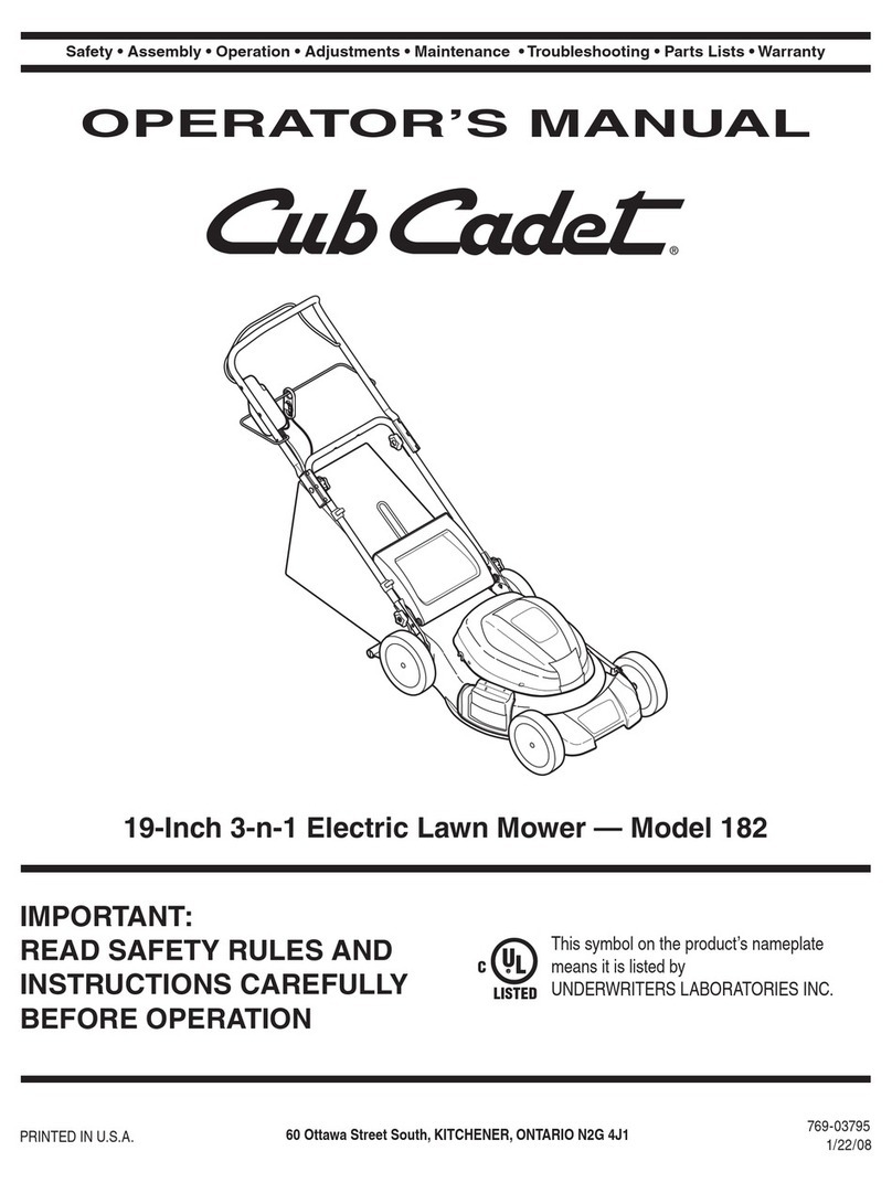 Cub Cadet 182 User manual