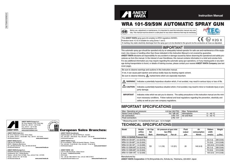 Anest Iwata WRA 101-S9 User manual Anest Iwata WRA 101-S9 User manual