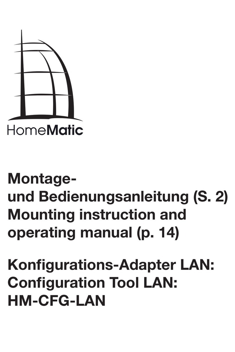 HomeMatic HM-CFG-LAN Mounting instruction and operating manual