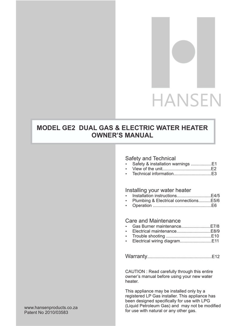 Hansen GE2 owner's manual