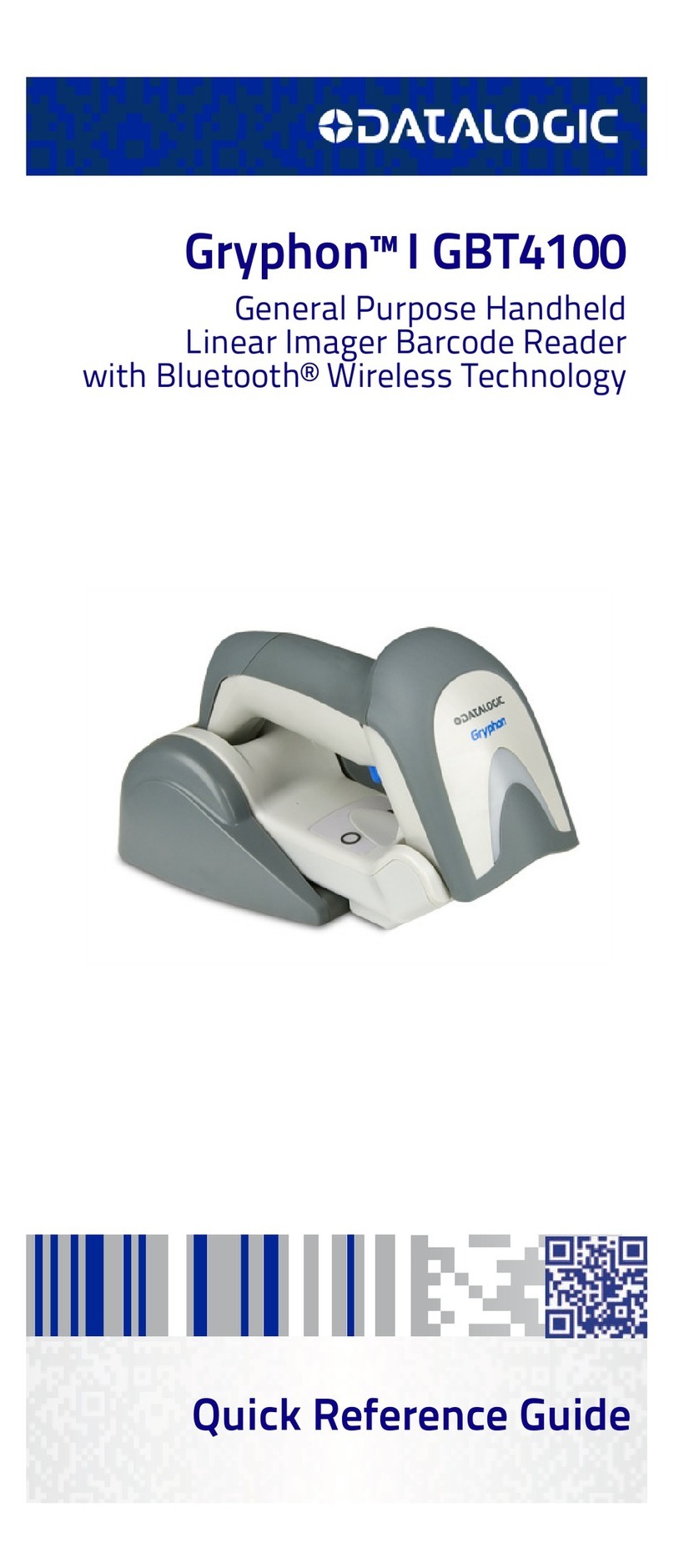 Datalogic Gryphon I GBT4100 Quick reference guide