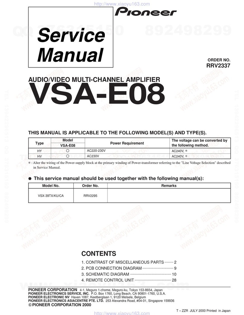 Pioneer VSA-E08 User manual