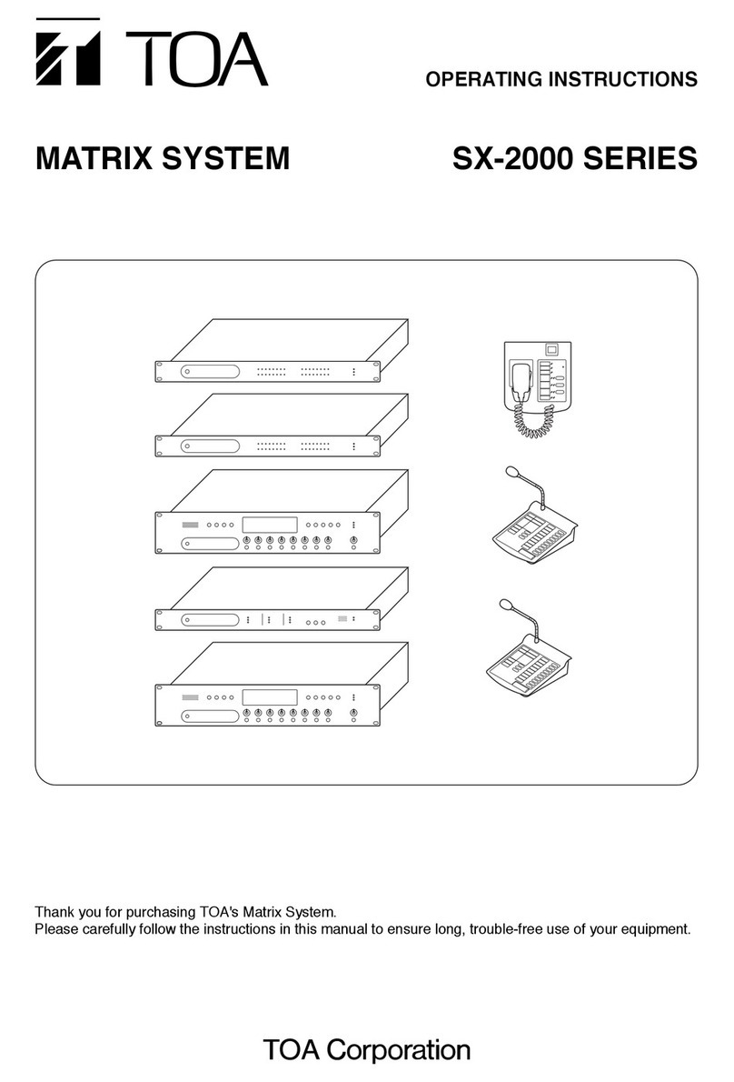 Toa SX-2000 SERIES User manual