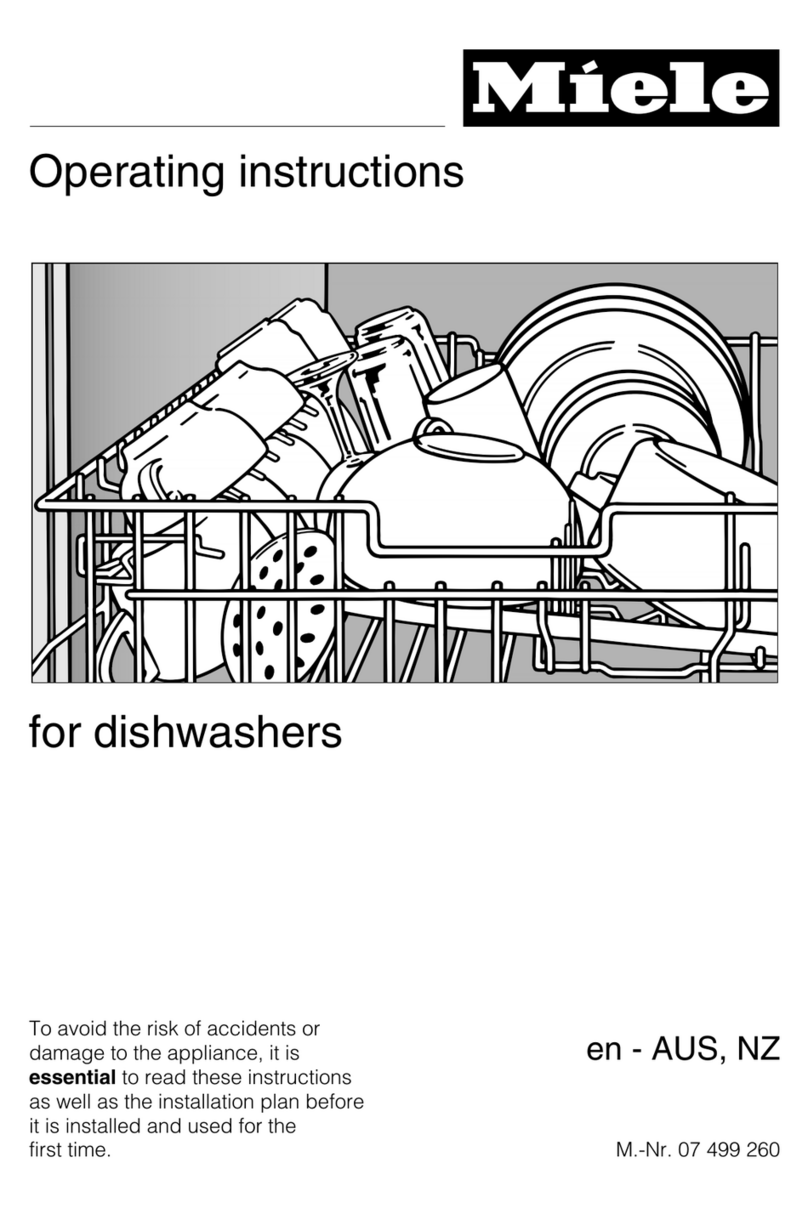 Miele G 1 Series operating instructions