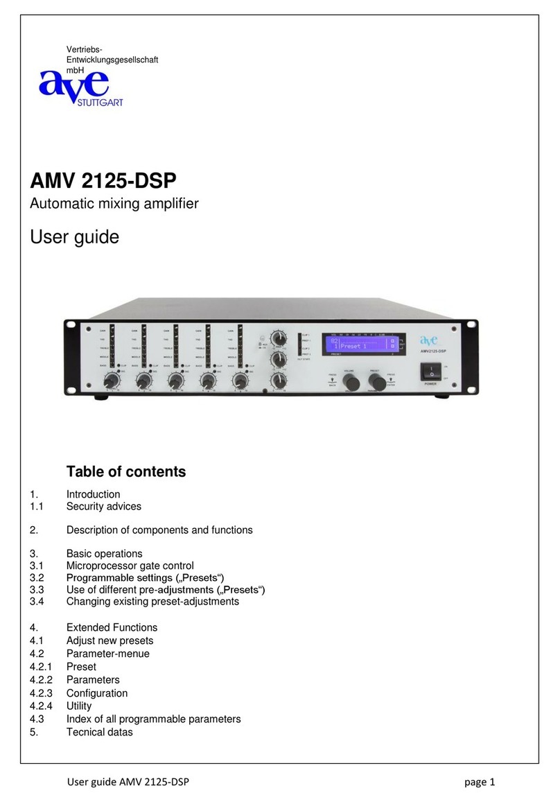 AVE AMV 2125-DSP user guide