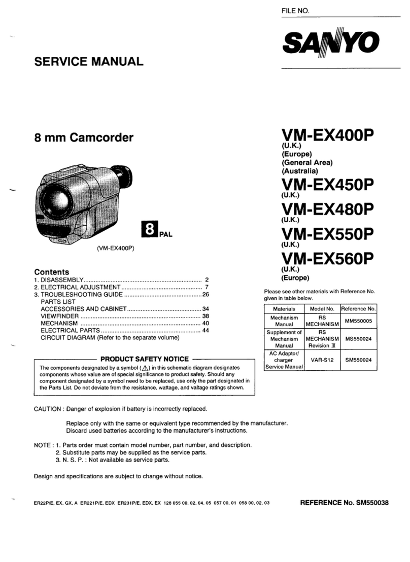 Sanyo VM-EX400P User manual Sanyo VM-EX400P User manual