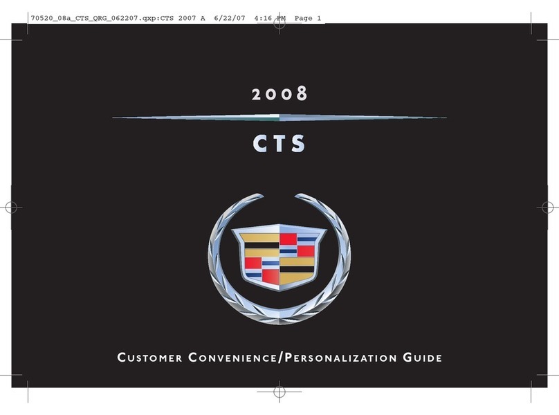 Cadillac CTS 2008 Reference guide