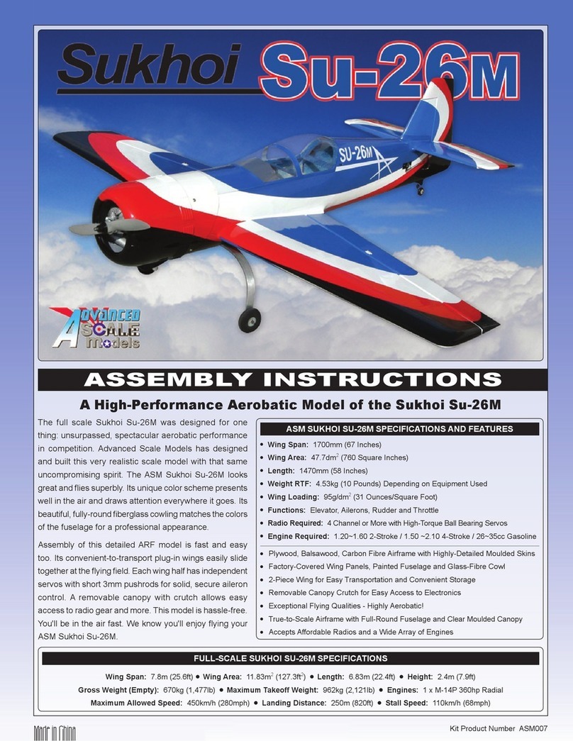 advanced scale models Sukhoi SU-26M User manual