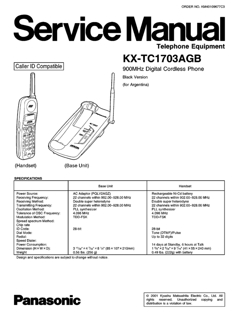 Panasonic KX-TC1703AGB User manual Panasonic KX-TC1703AGB User manual