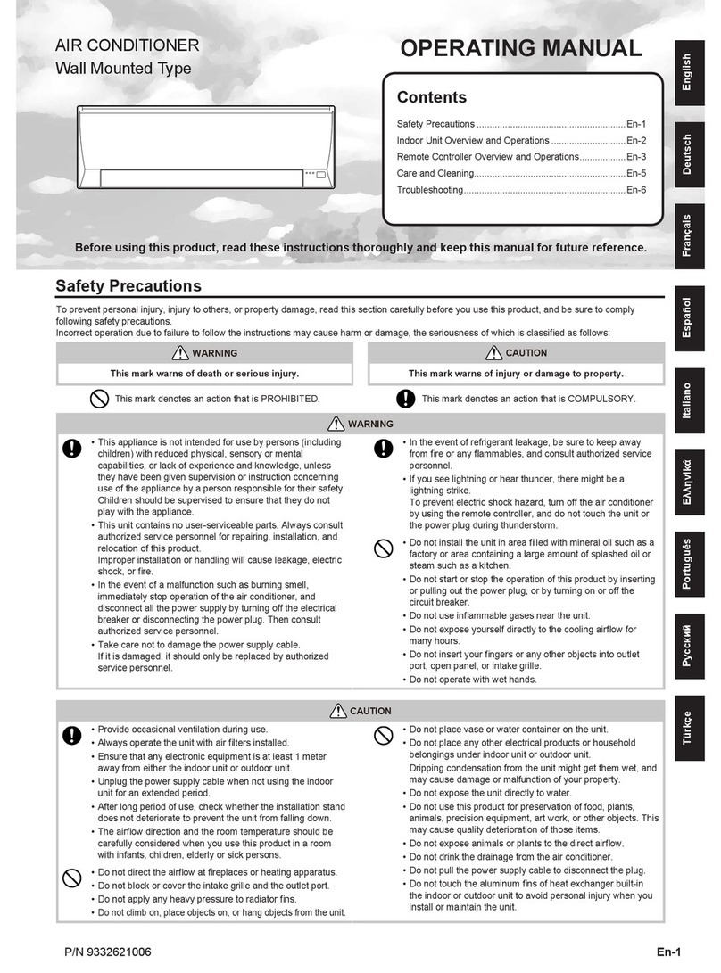 Fujitsu asyg35llcr User manual