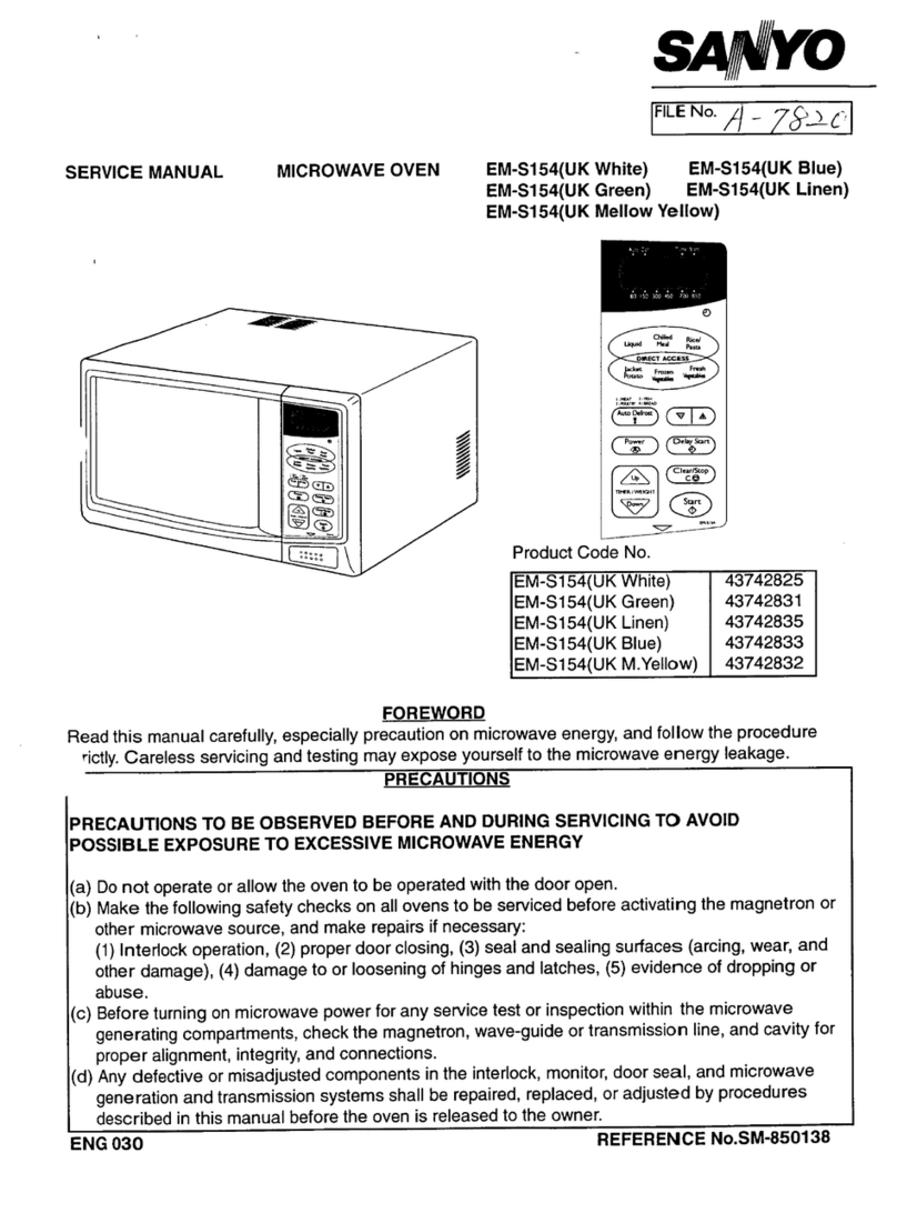 Sanyo EM-S154 User manual Sanyo EM-S154 User manual